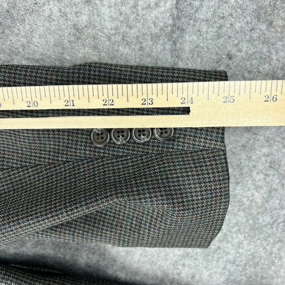 Ralph Lauren Blazer Mens 44R Gray Houndstooth Wool Sport Coat LRL VTG Canada - Picture 15 of 15
